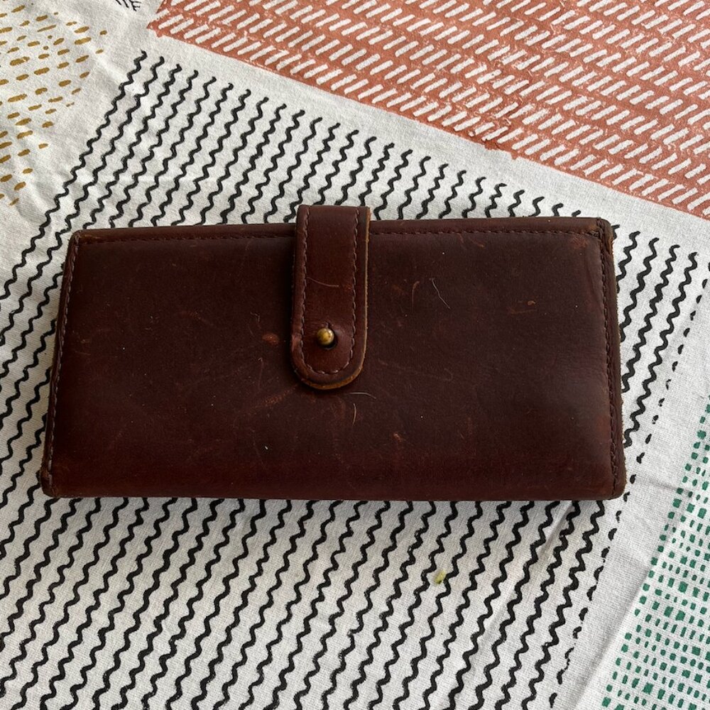 Portland leather trifold wallet